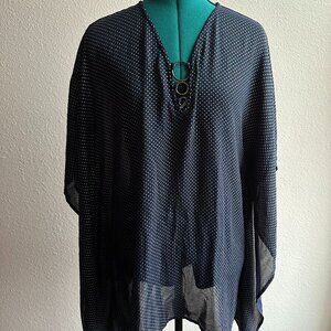 MICHAEL Michael Kors Women's Navy Blue Poncho/Top Size S/M